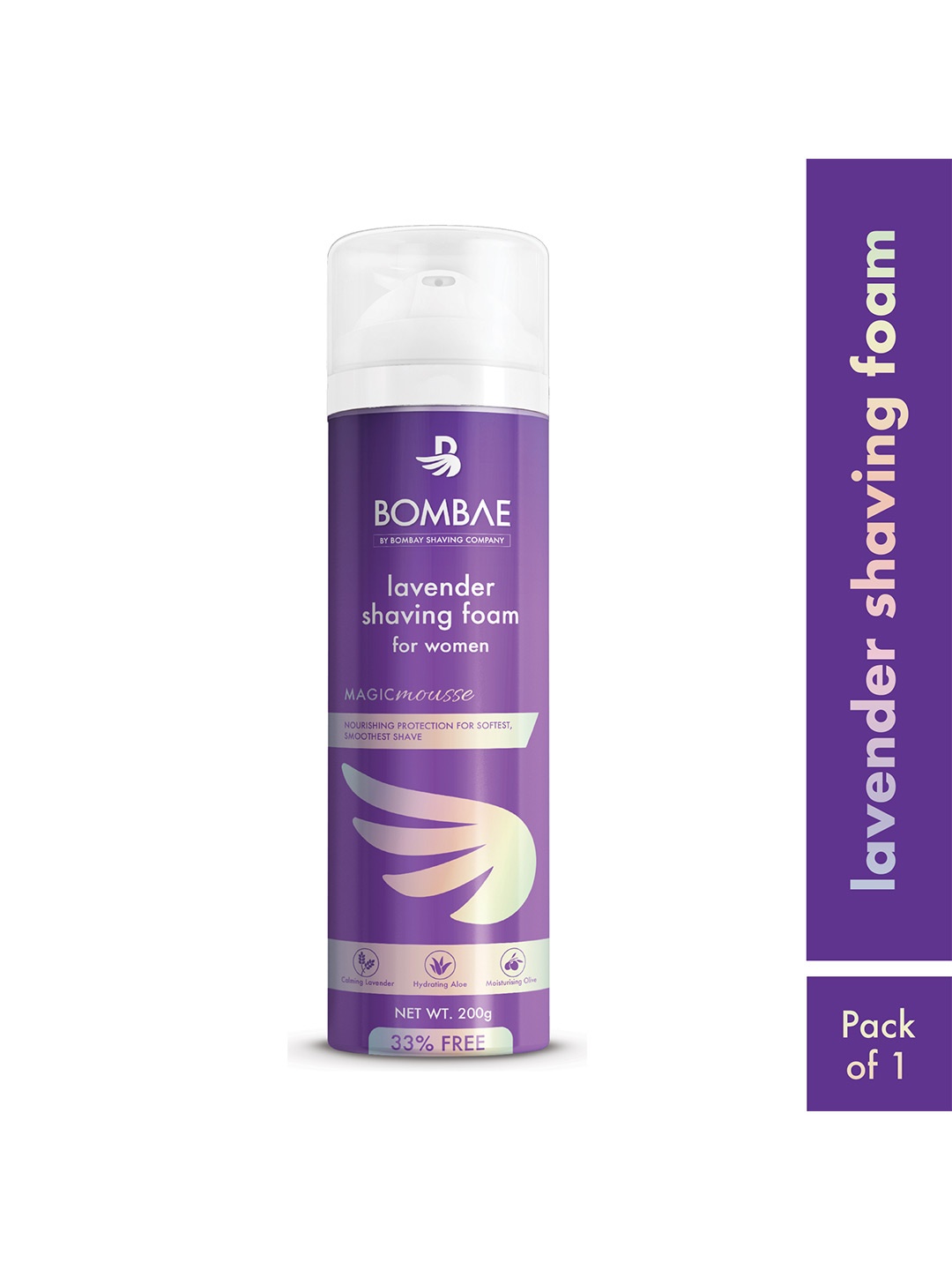 

BOMBAE Women Defender For Her Ultra Sensitive Shaving Foam 200 ml, Purple