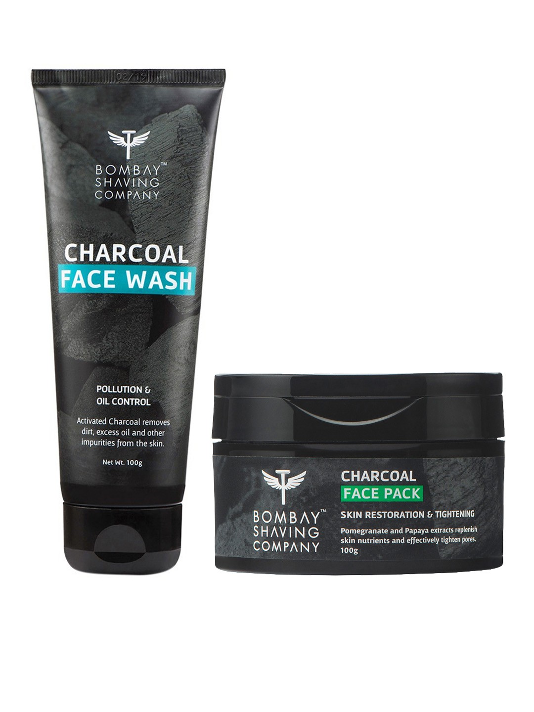 

Bombay Shaving Company Set of Charcoal Face Wash & Face Pack