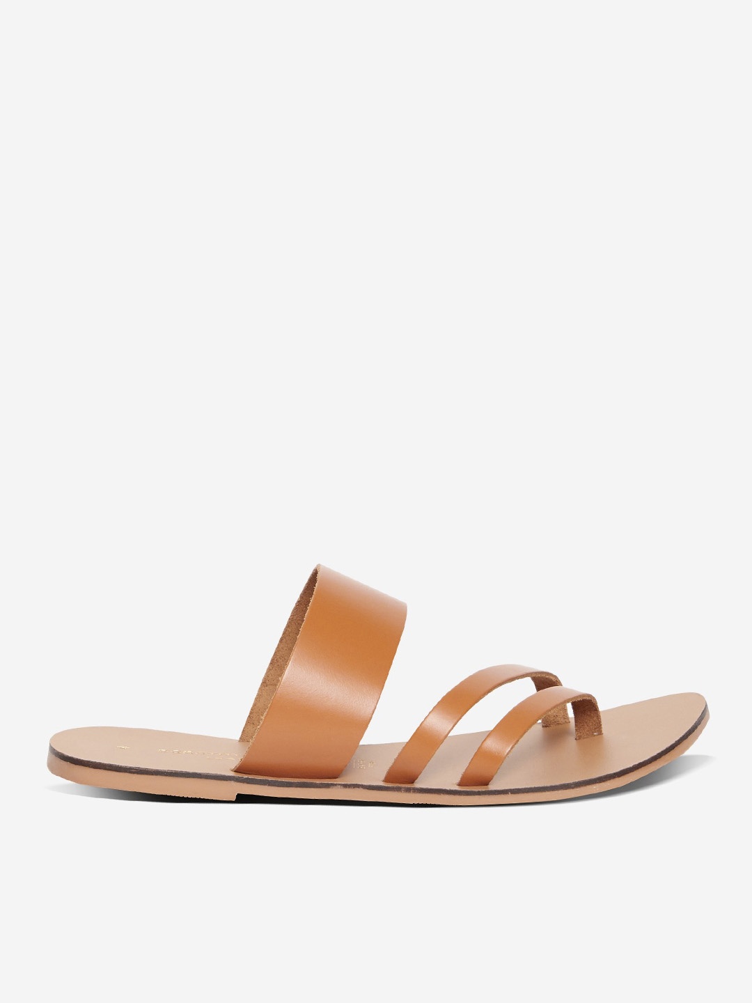 

DOROTHY PERKINS Women Tan Brown Solid Leather Open Toe Flats