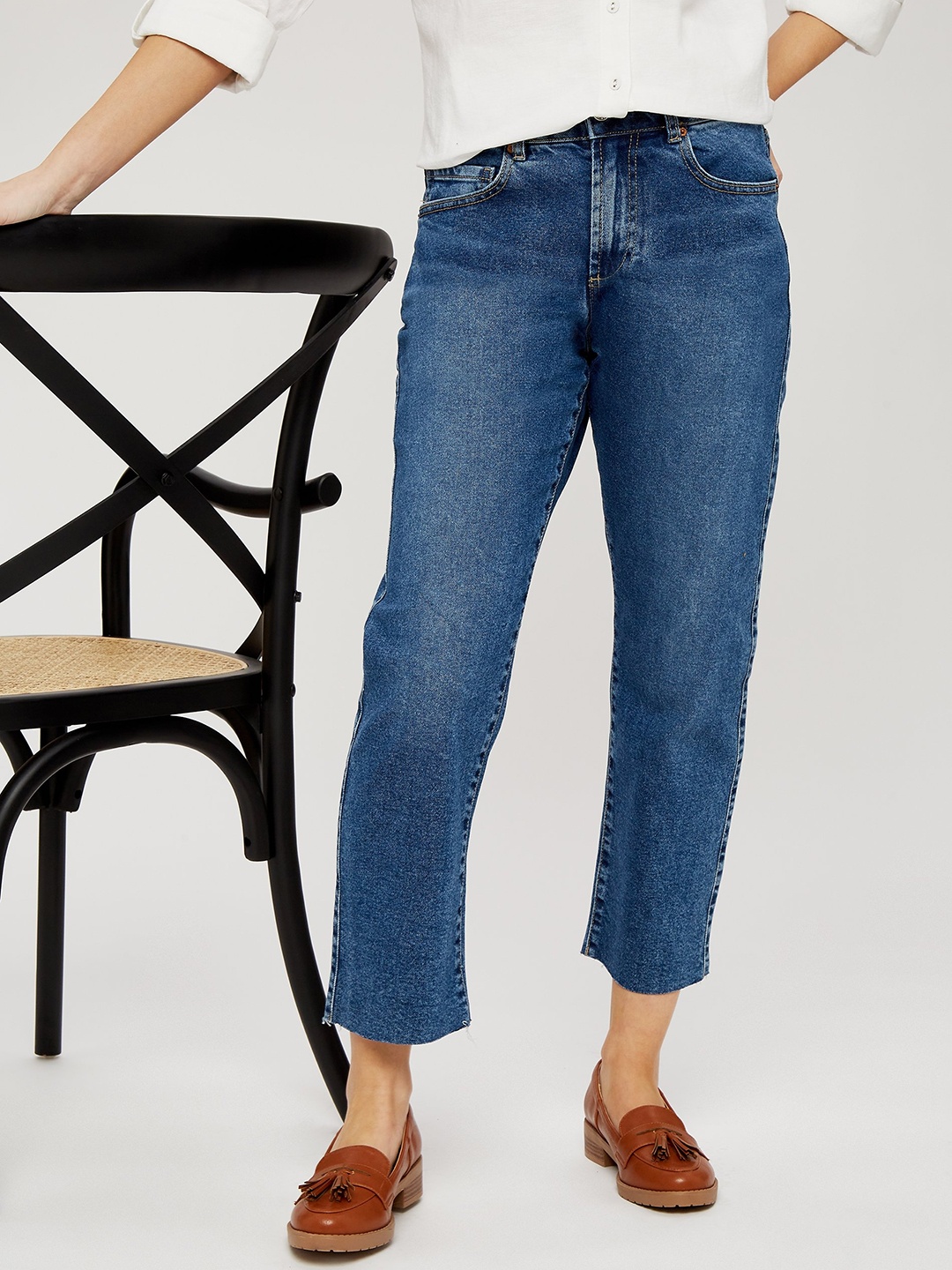 

DOROTHY PERKINS Women Blue Slim Fit High-Rise Clean Look Stretchable Jeans