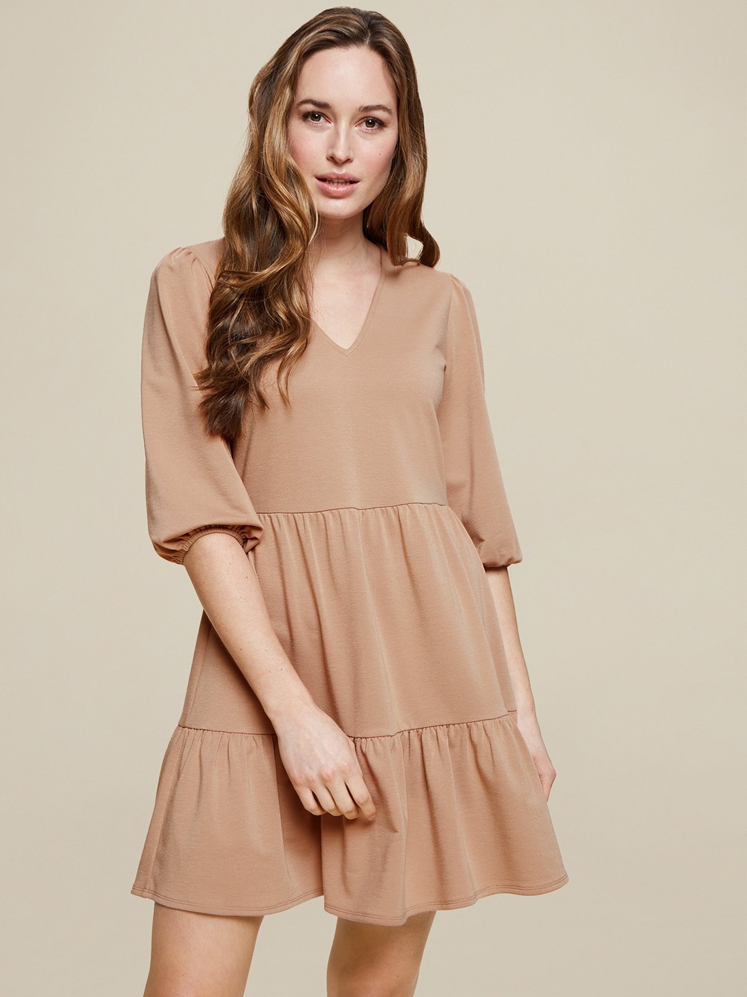 

DOROTHY PERKINS Women Brown Solid A-Line Dress