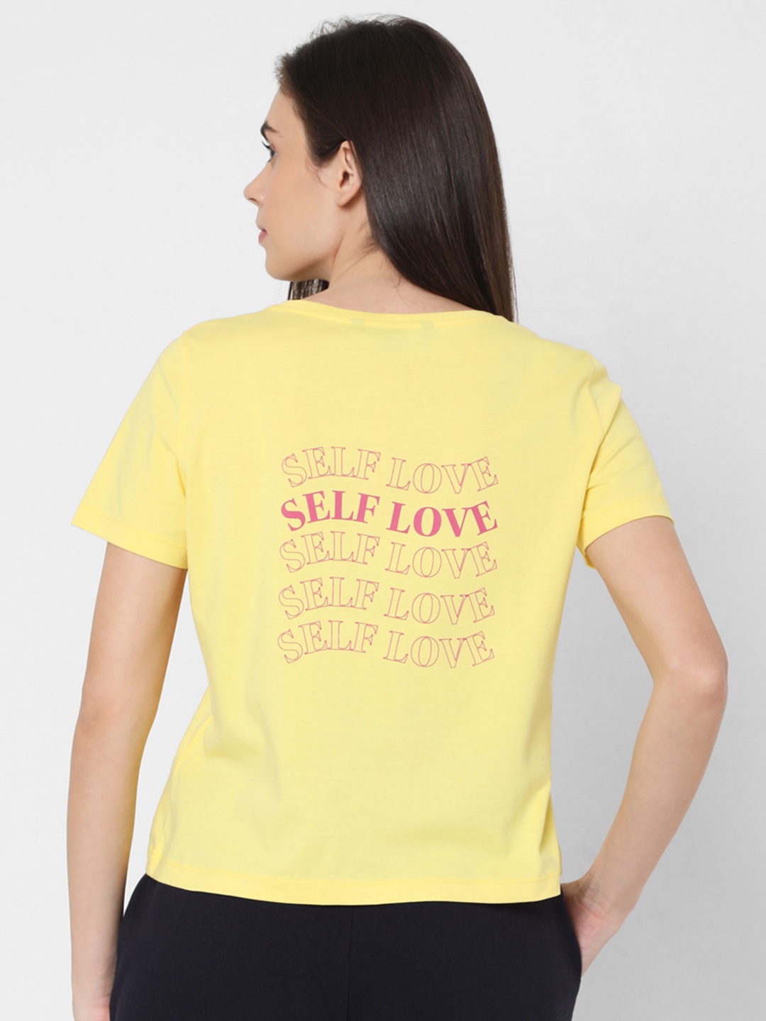 

Vero Moda Women Yellow Printed T-shirt