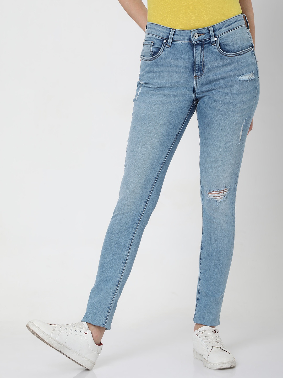 

Vero Moda Women Blue Skinny Fit Heavy Fade Jeans