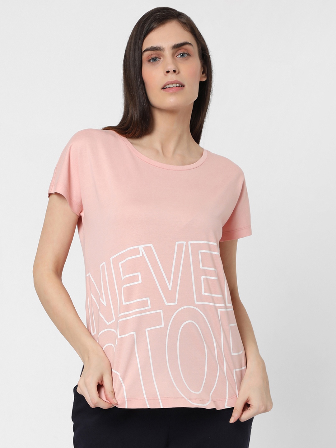 Vero Moda Women Pink Printed T-shirt