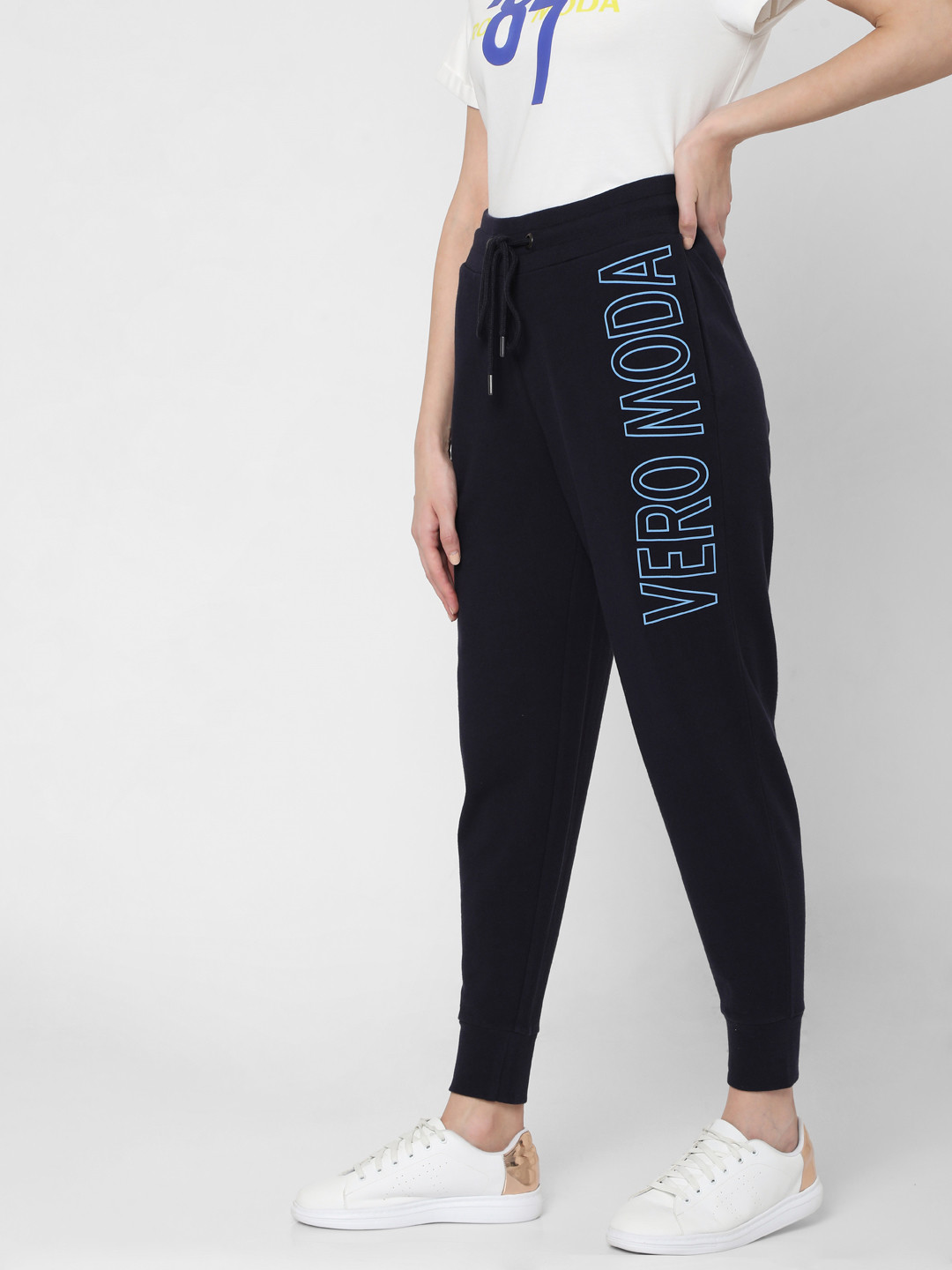

Vero Moda Women Navy Blue Printed Joggers