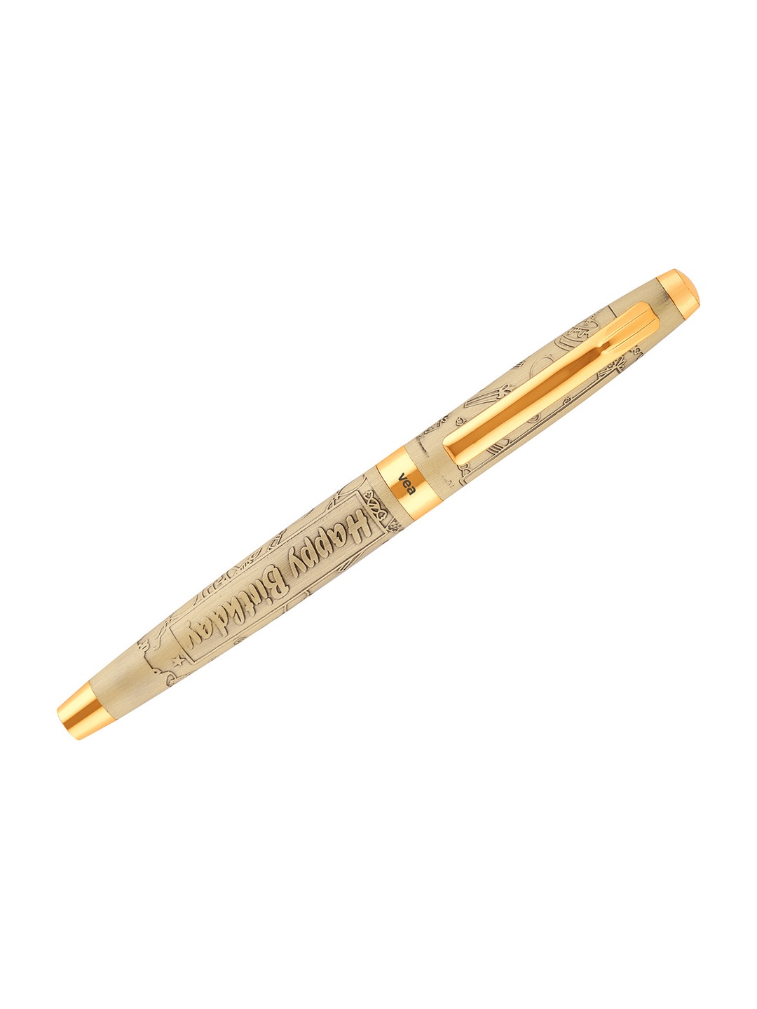 

VEA Beige & Black Happy Birthday Gift Rollerball Pen