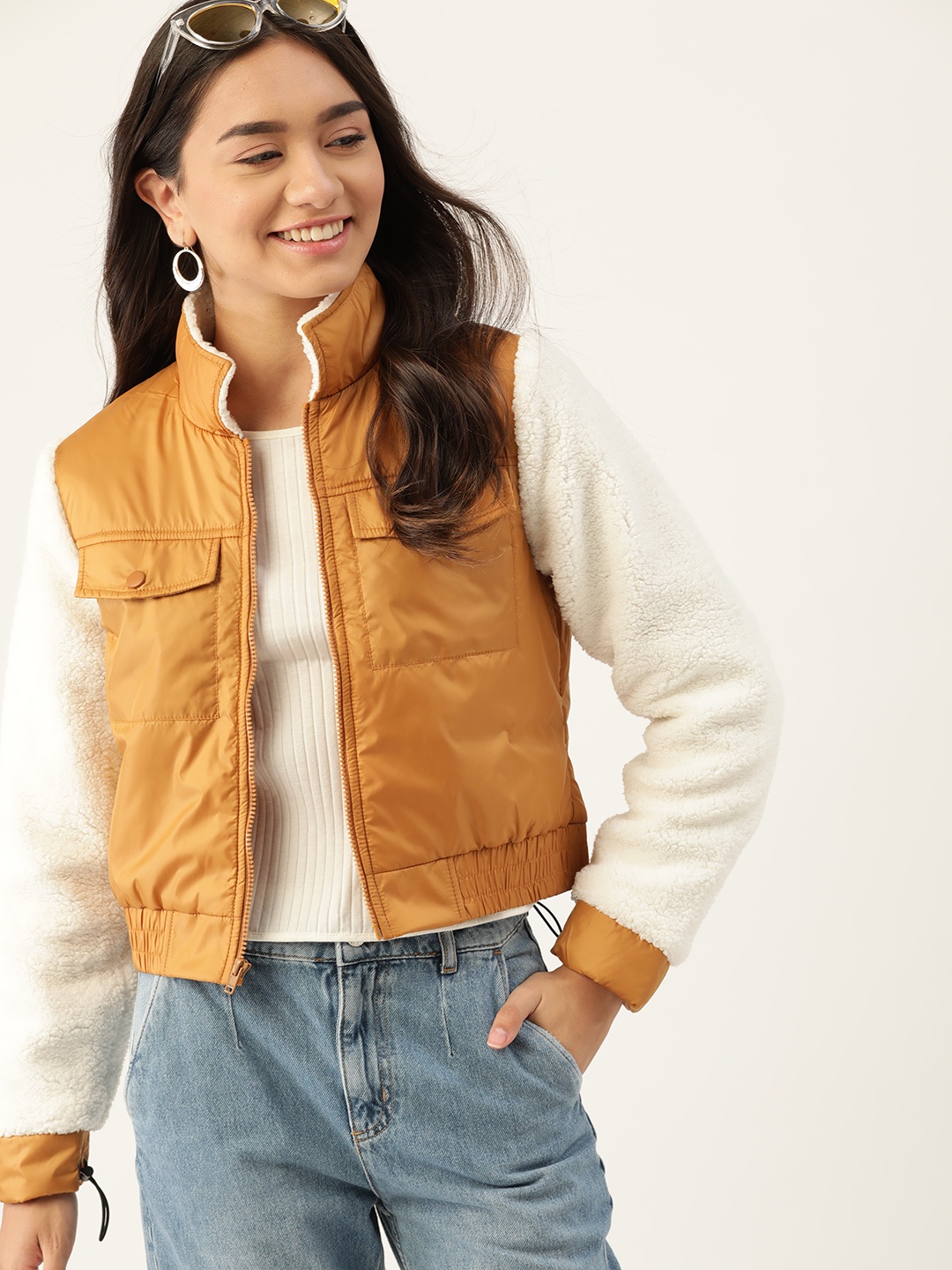 

DressBerry Women Mustard Yellow Solid Tailored Jacket