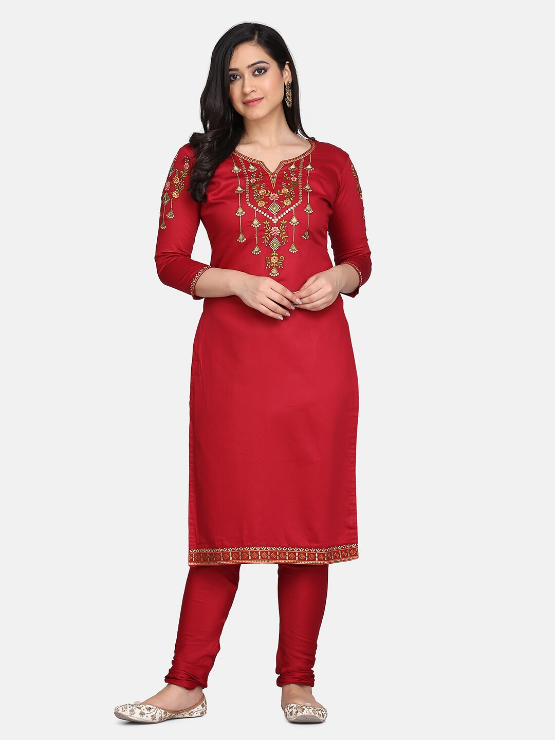 

Shaily Maroon Pure Cotton Unstitched Dress Material