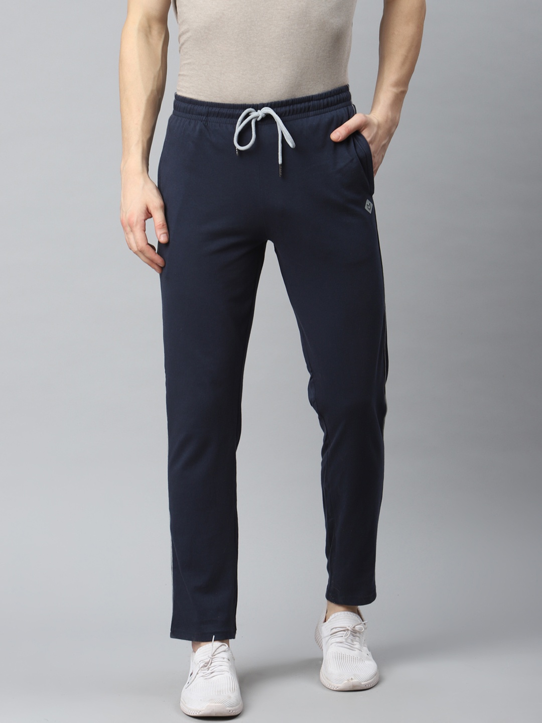 Almo Wear Men Navy Blue Solid Track Pants
