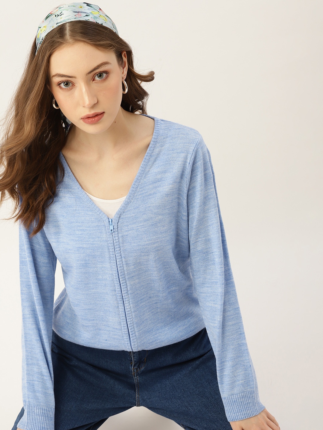 

DressBerry Women Blue Solid Cardigan