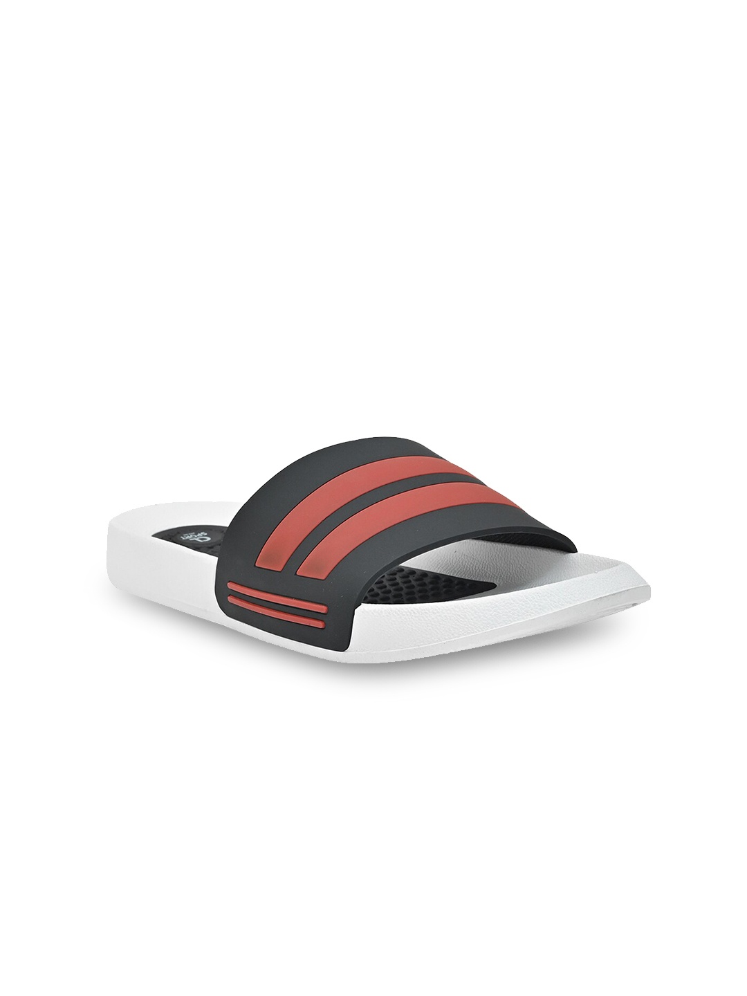 

Carlton London sports Men Black & Red Striped Sliders
