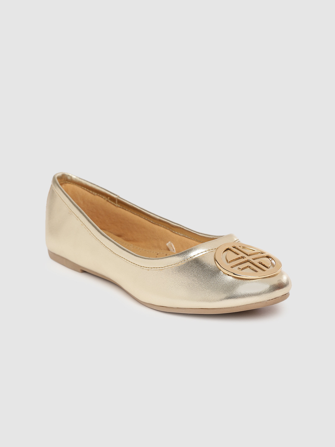 

Carlton London Women Gold-Toned Solid Ballerinas