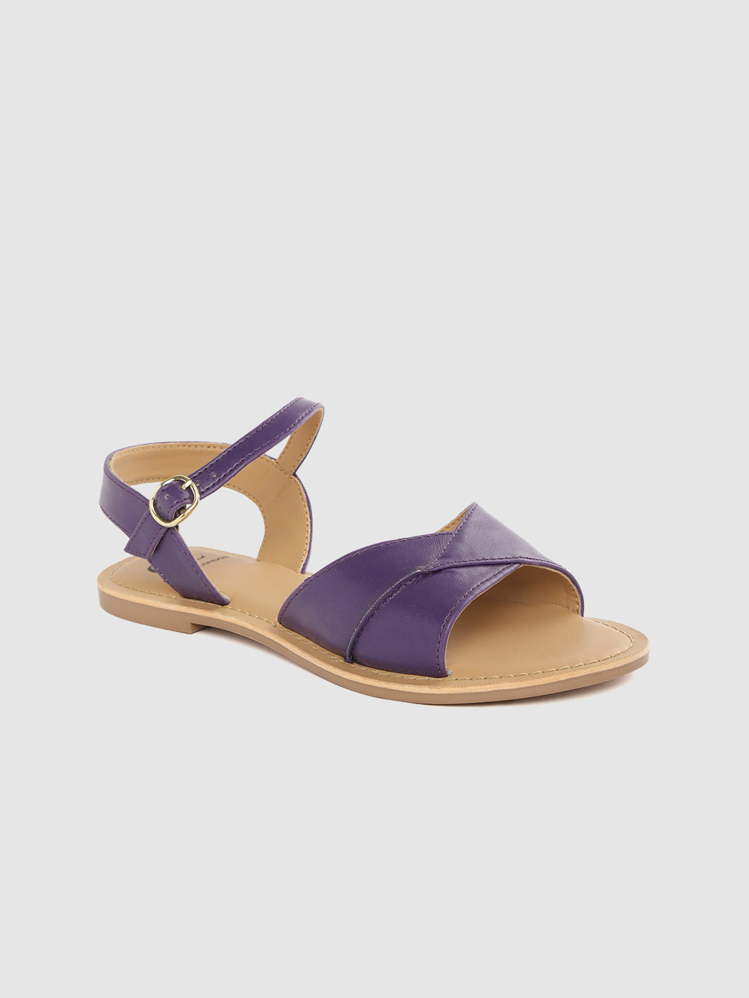 

Carlton London Women Purple Solid Open Toe Flats