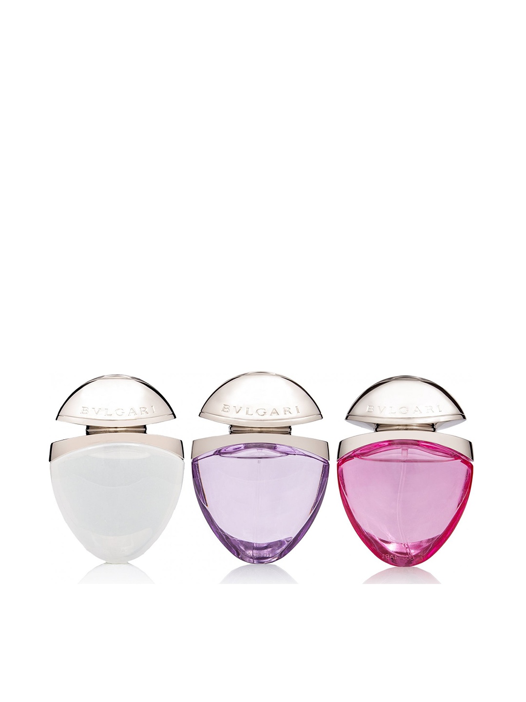 

Bvlgari Omnia Collection Set Of Amethyste-Crystalline & Pink Sapphire EDTs, Transparent