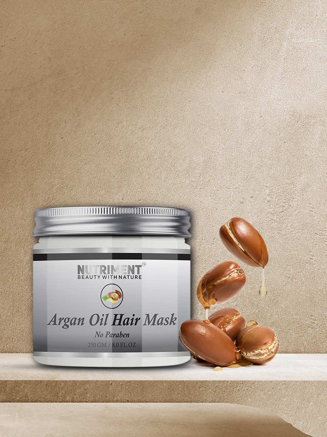 

Nutriment Argan Oil Hair Mask - Suitable For All Hair Types, Grey