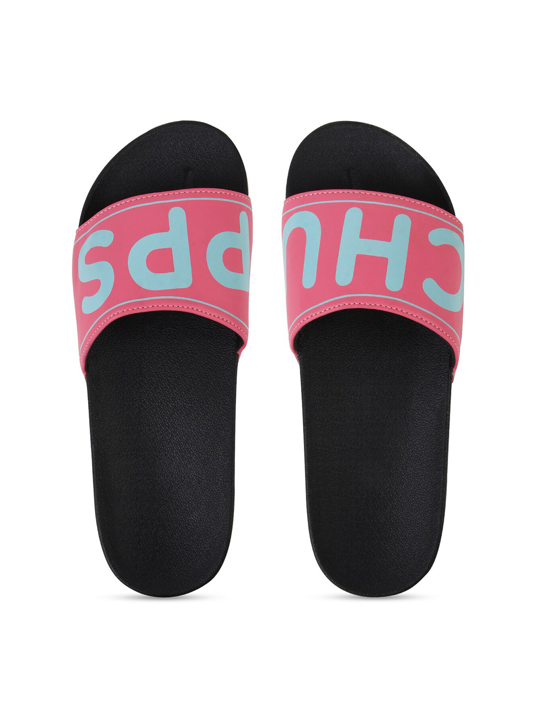 

CHUPPS Women Pink & Blue Printed Sustainable Sliders