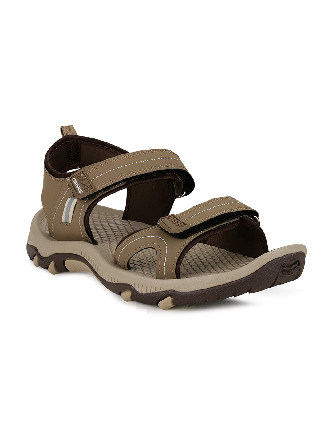 

Campus Men Khaki Brown Solid Sports Sandal