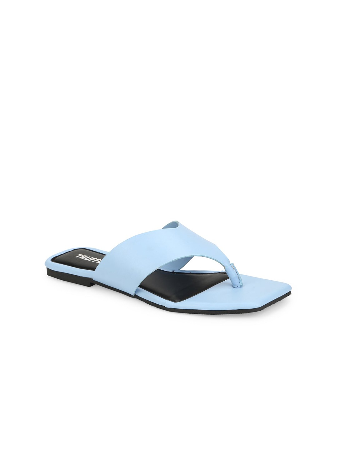 

Truffle Collection Women Blue Solid PU Open Toe Flats