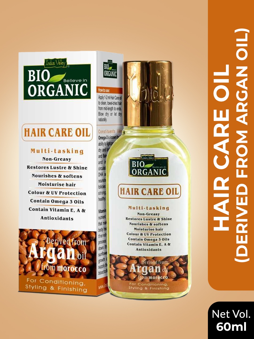 

Indus Valley Bio Organic Argan Moroccon Oil-60ml, Green