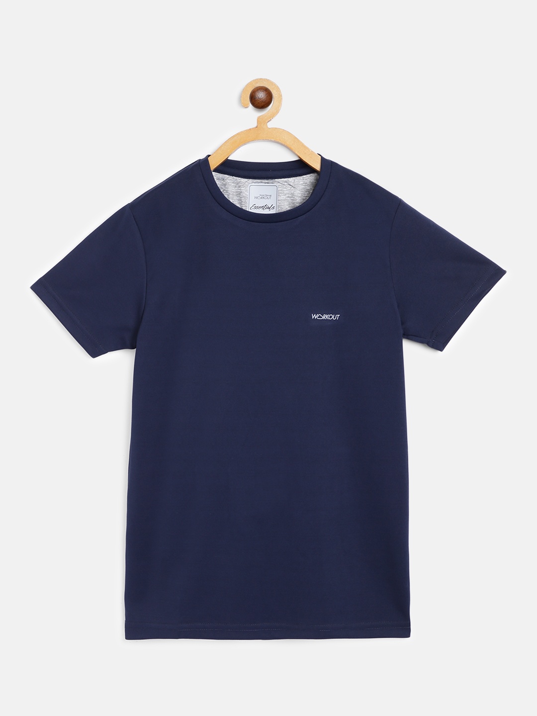 

Sweet Dreams Boys Navy Blue Solid Cotton Workout T-shirt