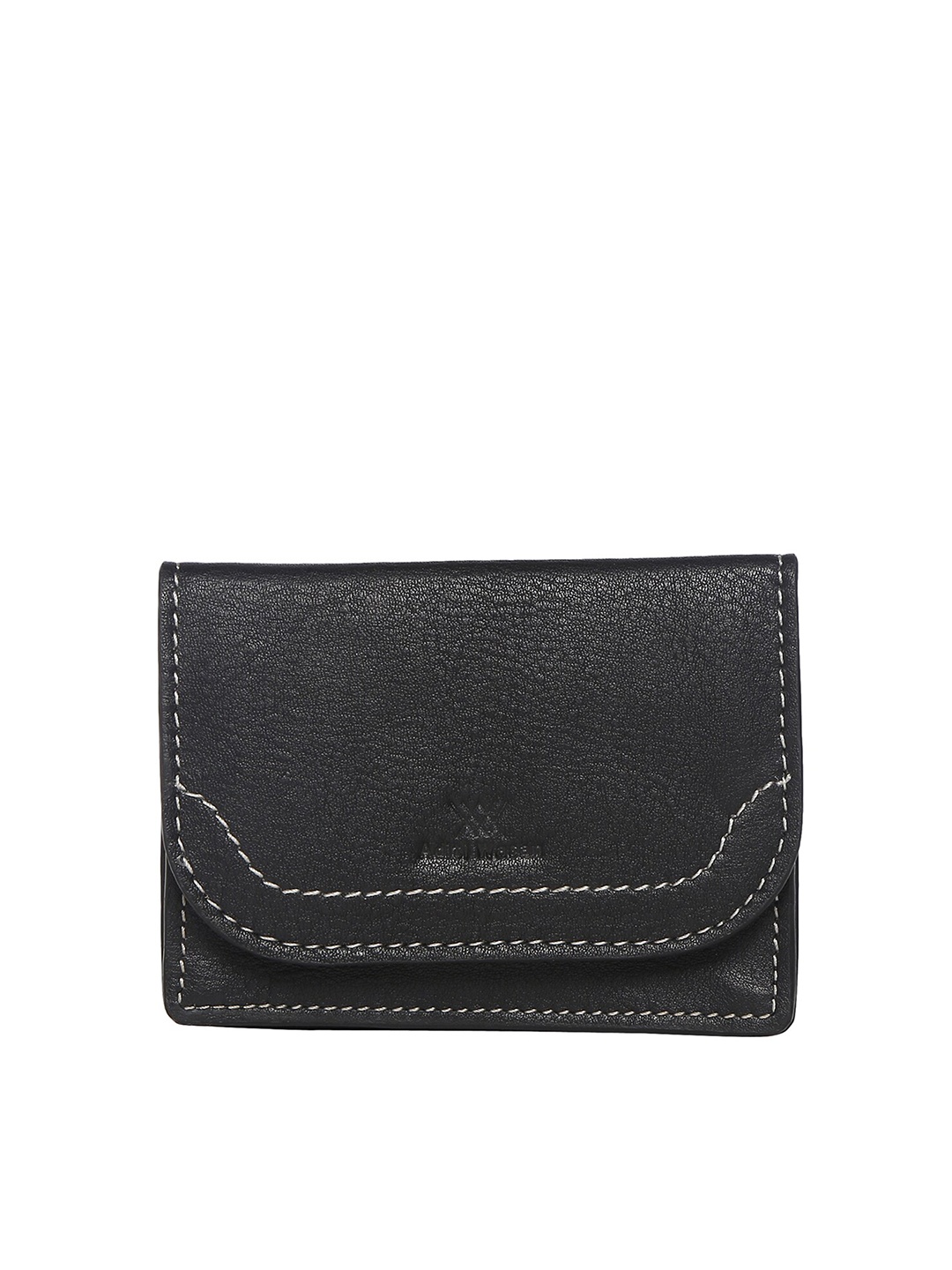 

Aditi Wasan Unisex Black Textured Genuine Leather Card Holder