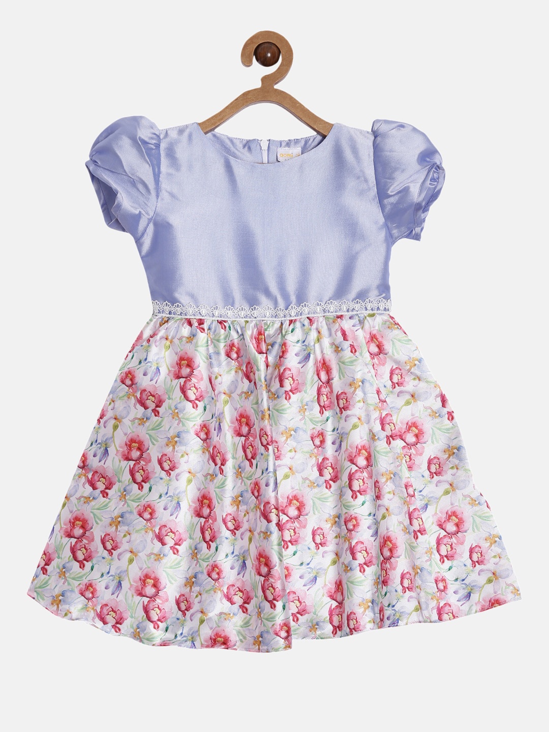 

Aomi Girls Lavender Printed Fit and Flare Dress