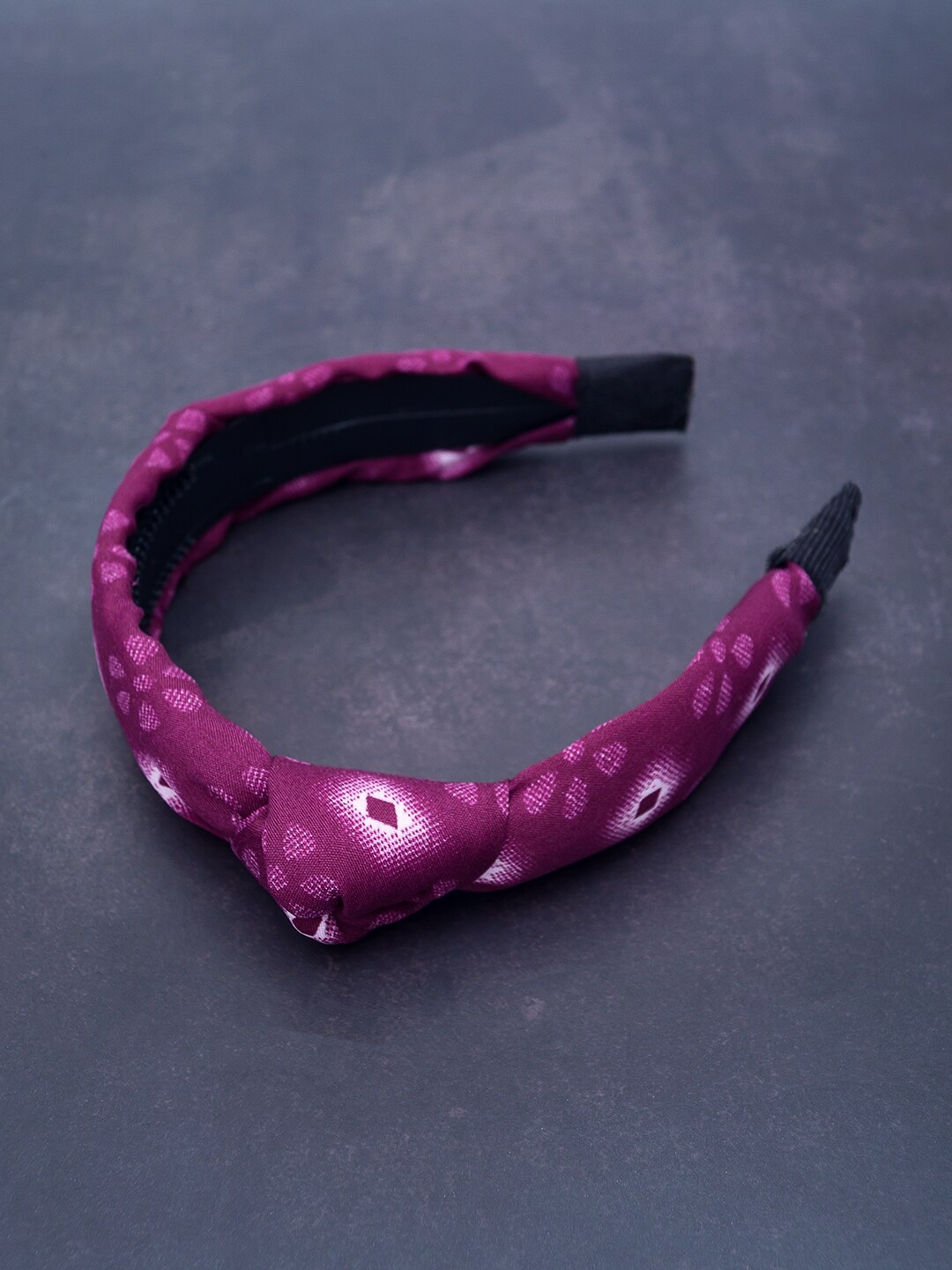 

Golden Peacock Magenta Lace Hairband