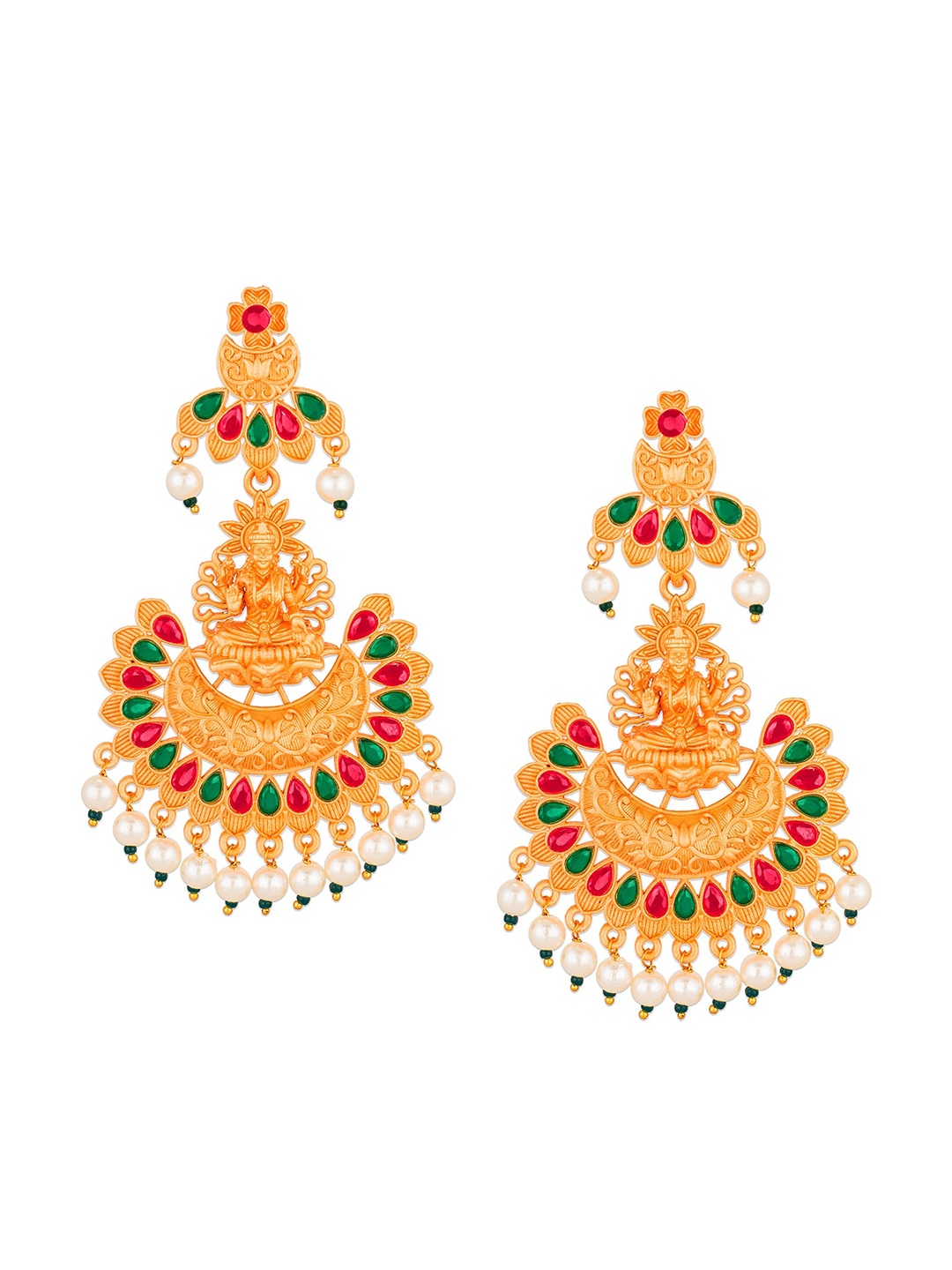 

aadita Gold-Toned Contemporary Chandbalis
