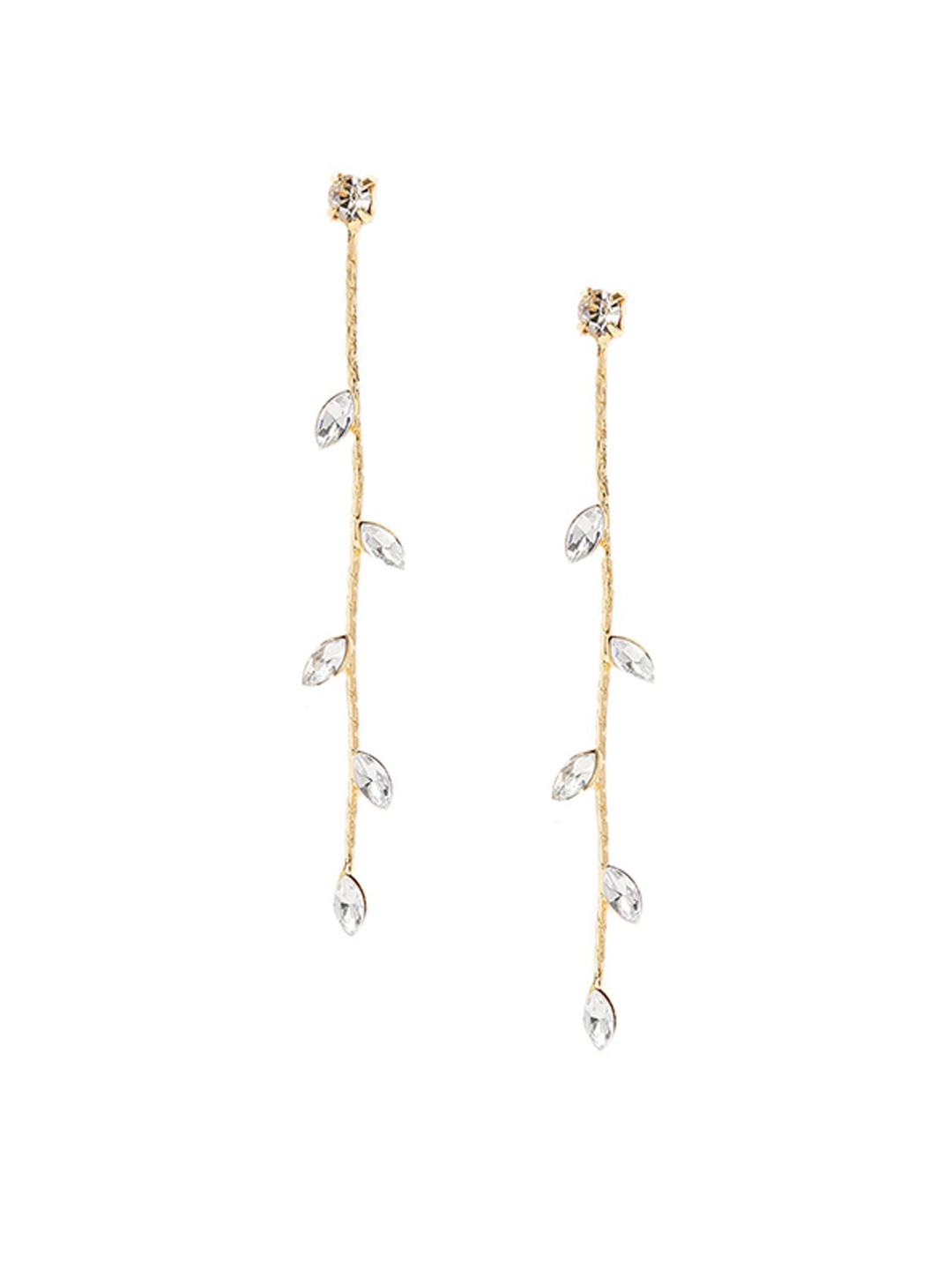 

OOMPH Gold-Toned Handcrafted Contemporary Drop Earrings