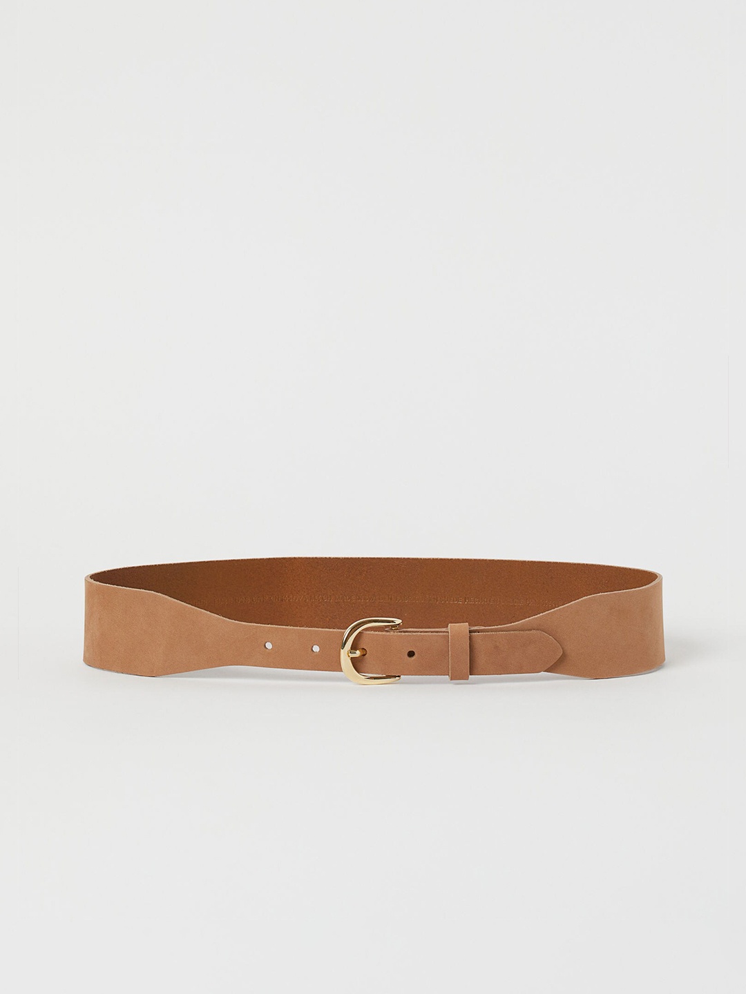 

H&M Women Beige Solid Leather Waist Belt