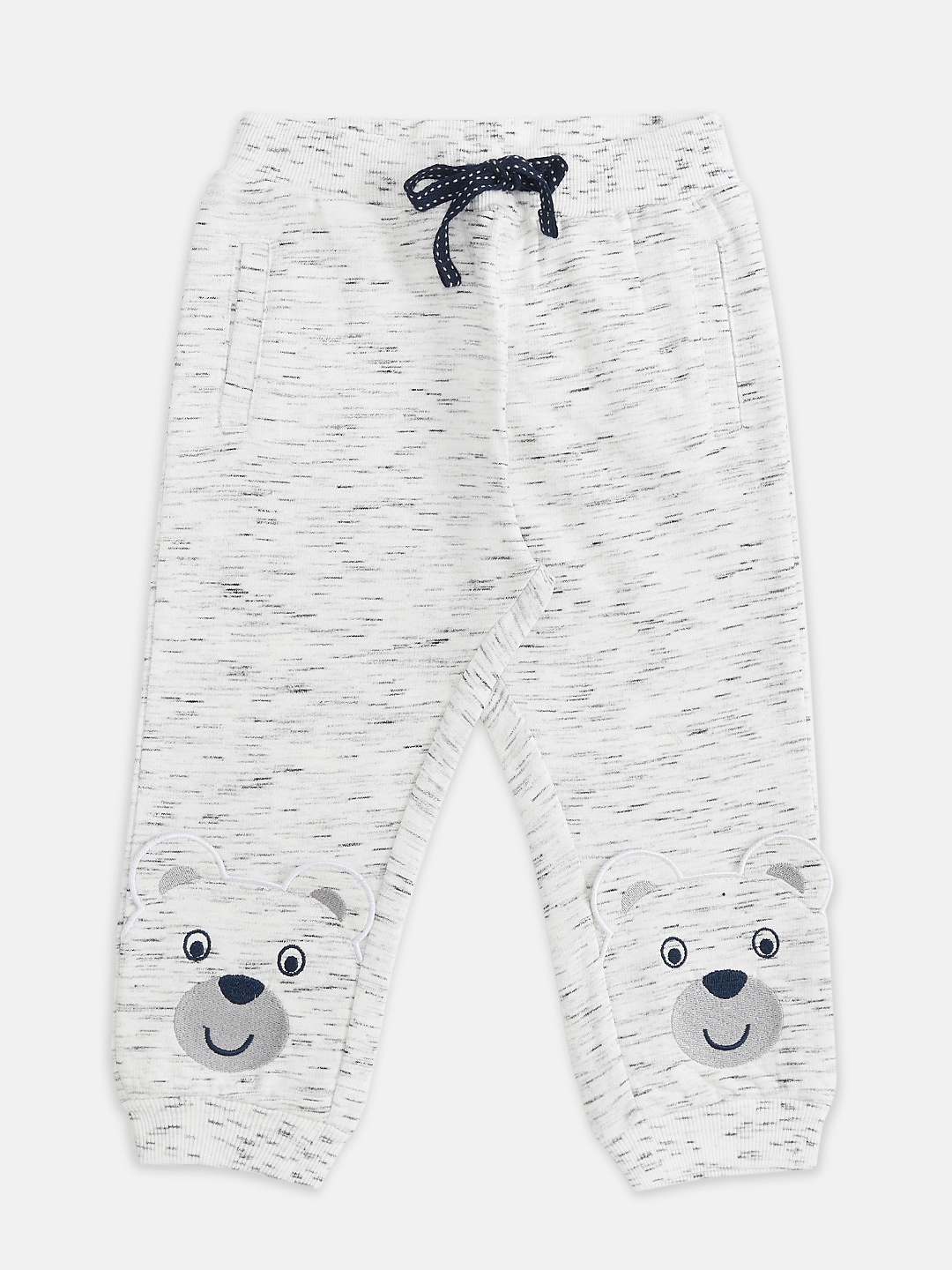 

Pantaloons Baby Infant Boys Grey Melange Solid Straight-Fit Joggers