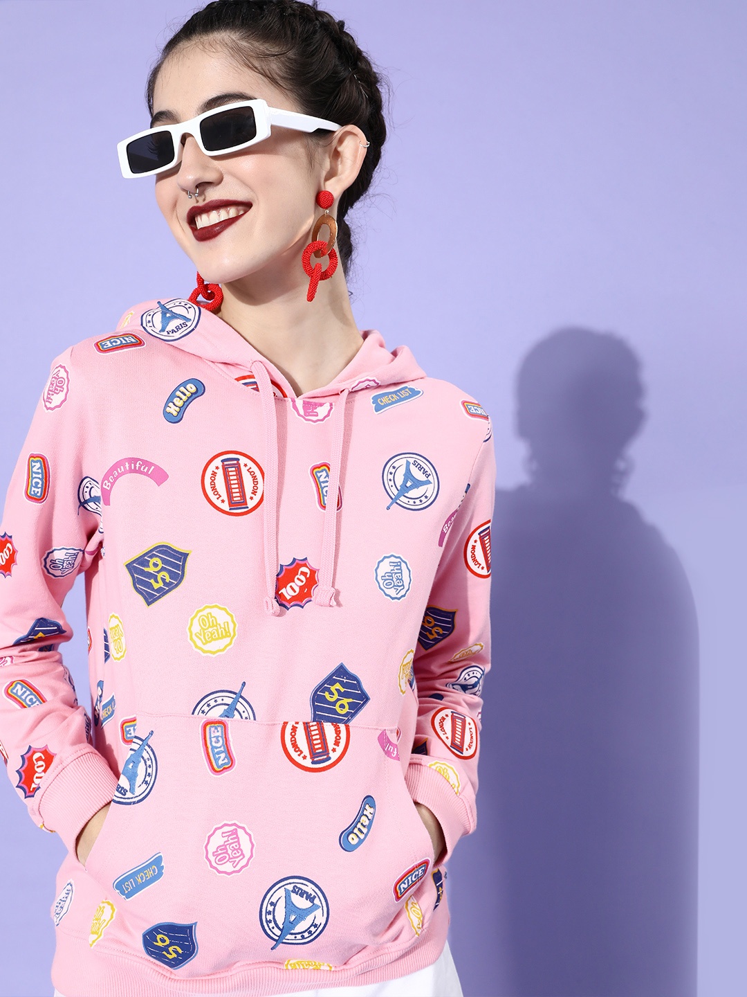 

DressBerry Women Pretty Pink Typography Quirky Sweatshirt