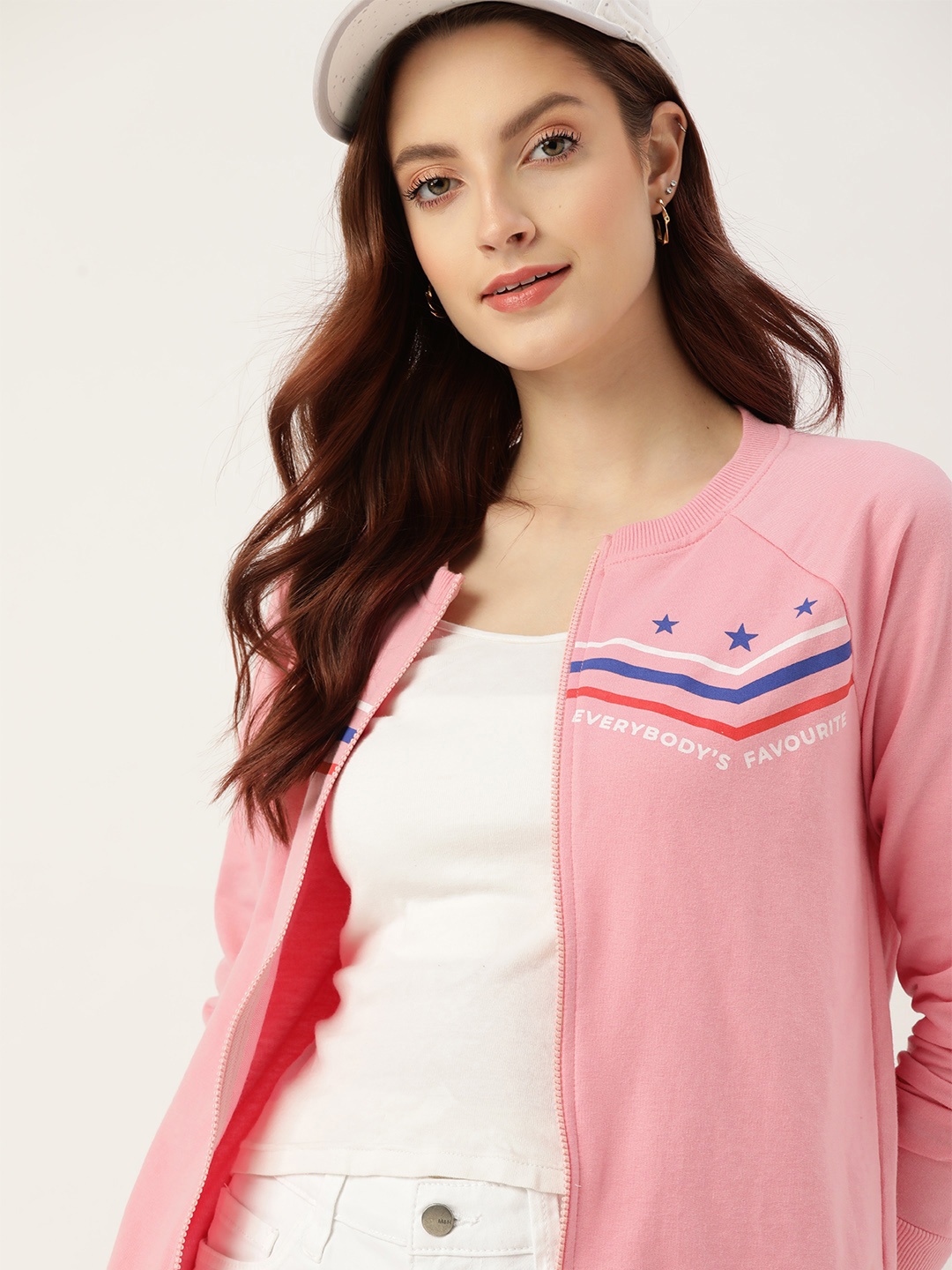 

DressBerry Women Pink Printed Detail Sweatshirt
