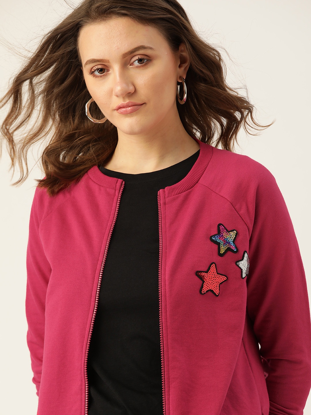 

DressBerry Women Pink Solid Sweatshirt