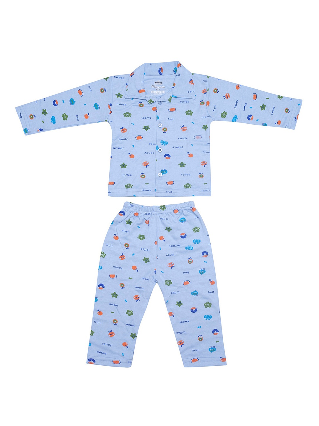 

Zoom Minimondo Kids Blue Printed Night suit