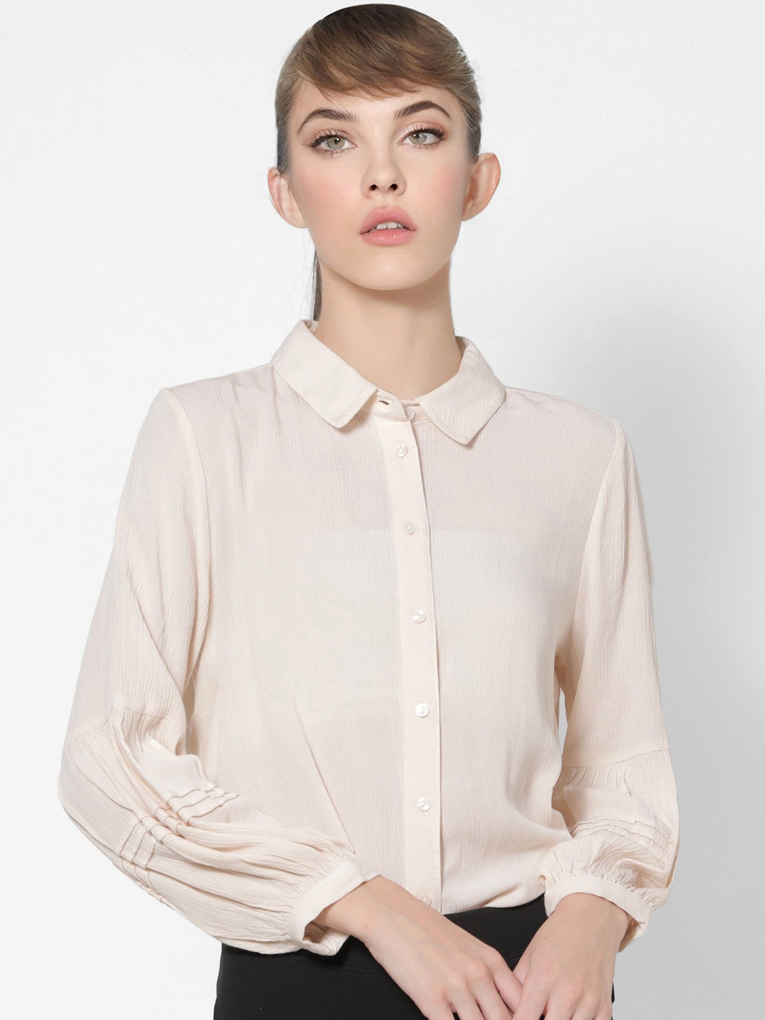 

ONLY Women Pink Solid Casual Shirt