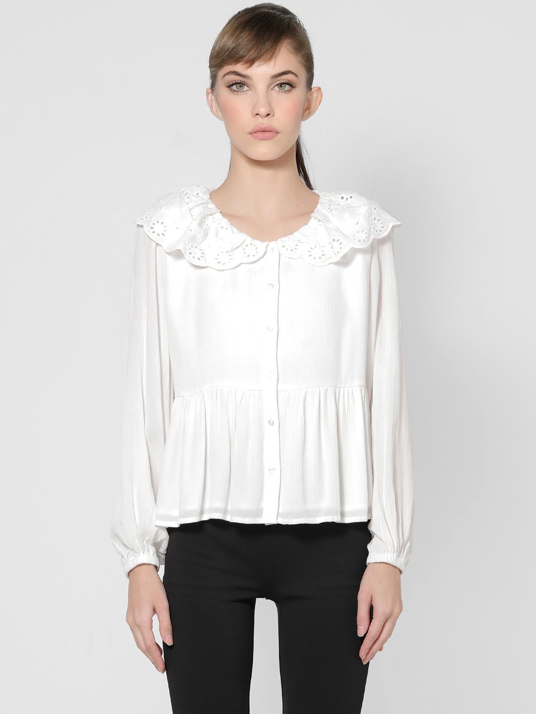 

ONLY Women White Casual Shirt