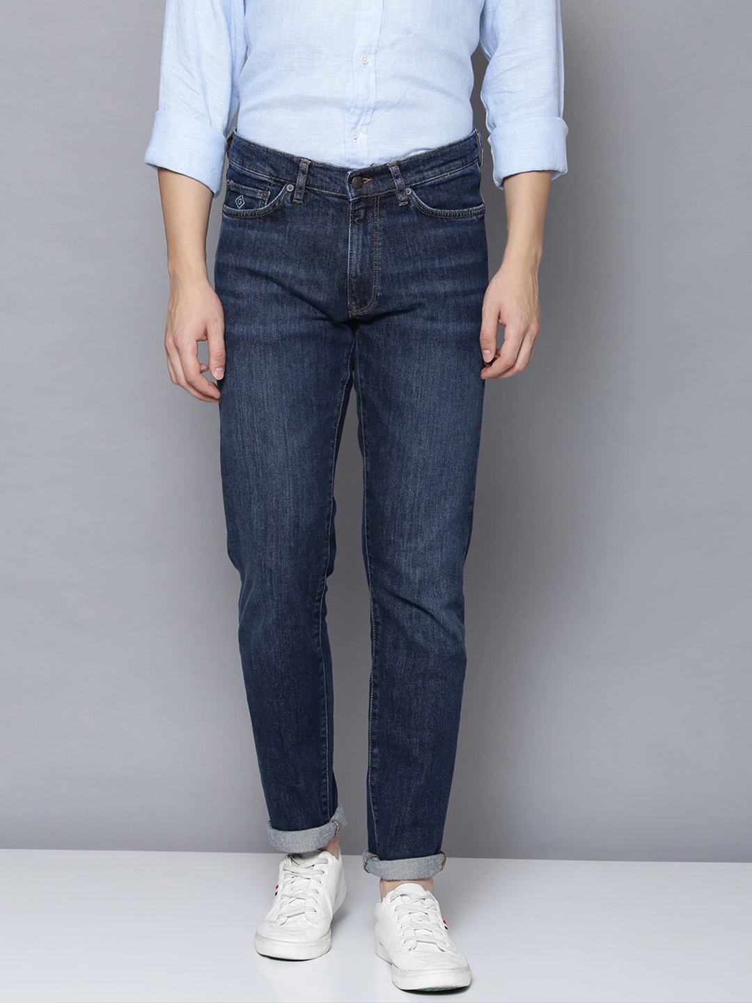 

GANT Men Blue Slim Fit Mid-Rise Clean Look Jeans