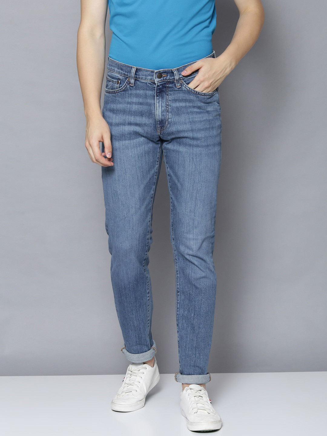

GANT Men Blue Mid-Rise Clean Look Slim Fit Jeans