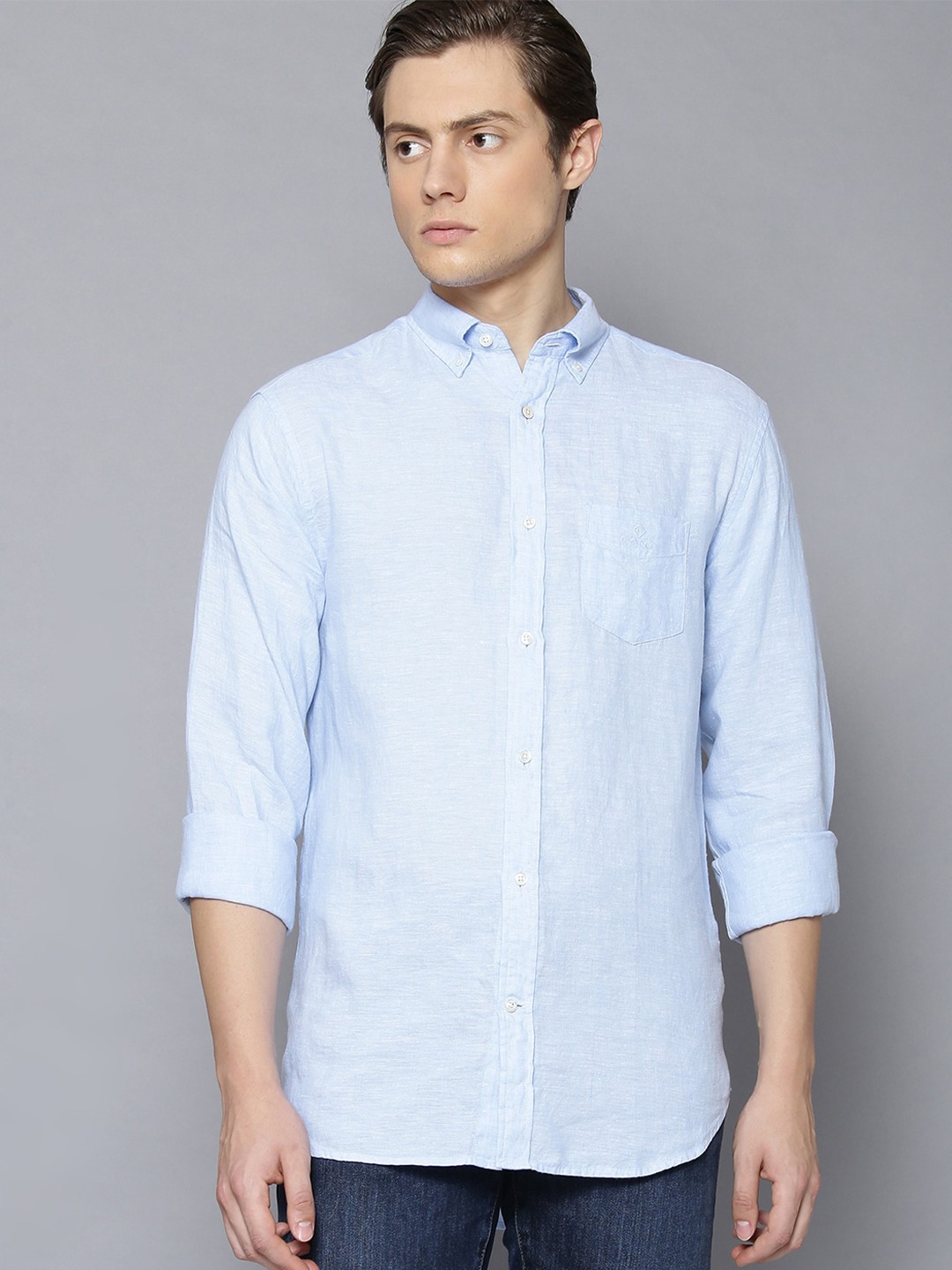 

GANT Men Blue Regular Fit Cotton Casual Shirt