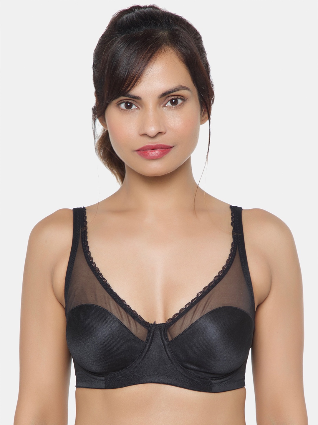 

miorre Black Lace Non-Wired Non Padded T-shirt Bra BR01-093159