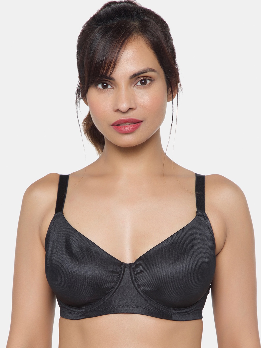 

miorre Black Solid Non-Wired Non Padded T-shirt Bra BR01-093154