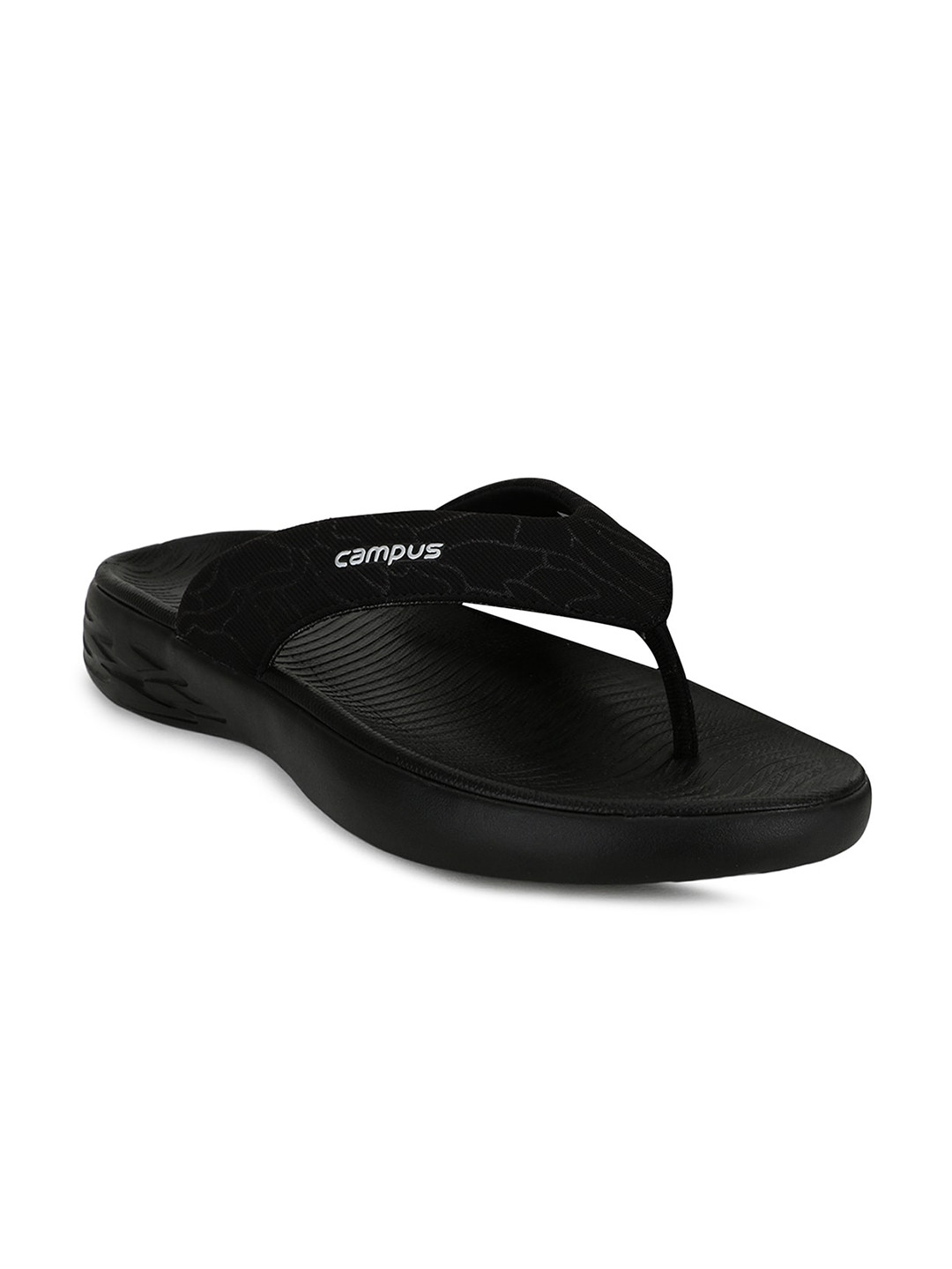 

Campus Men Black Solid Thong Flip-Flops
