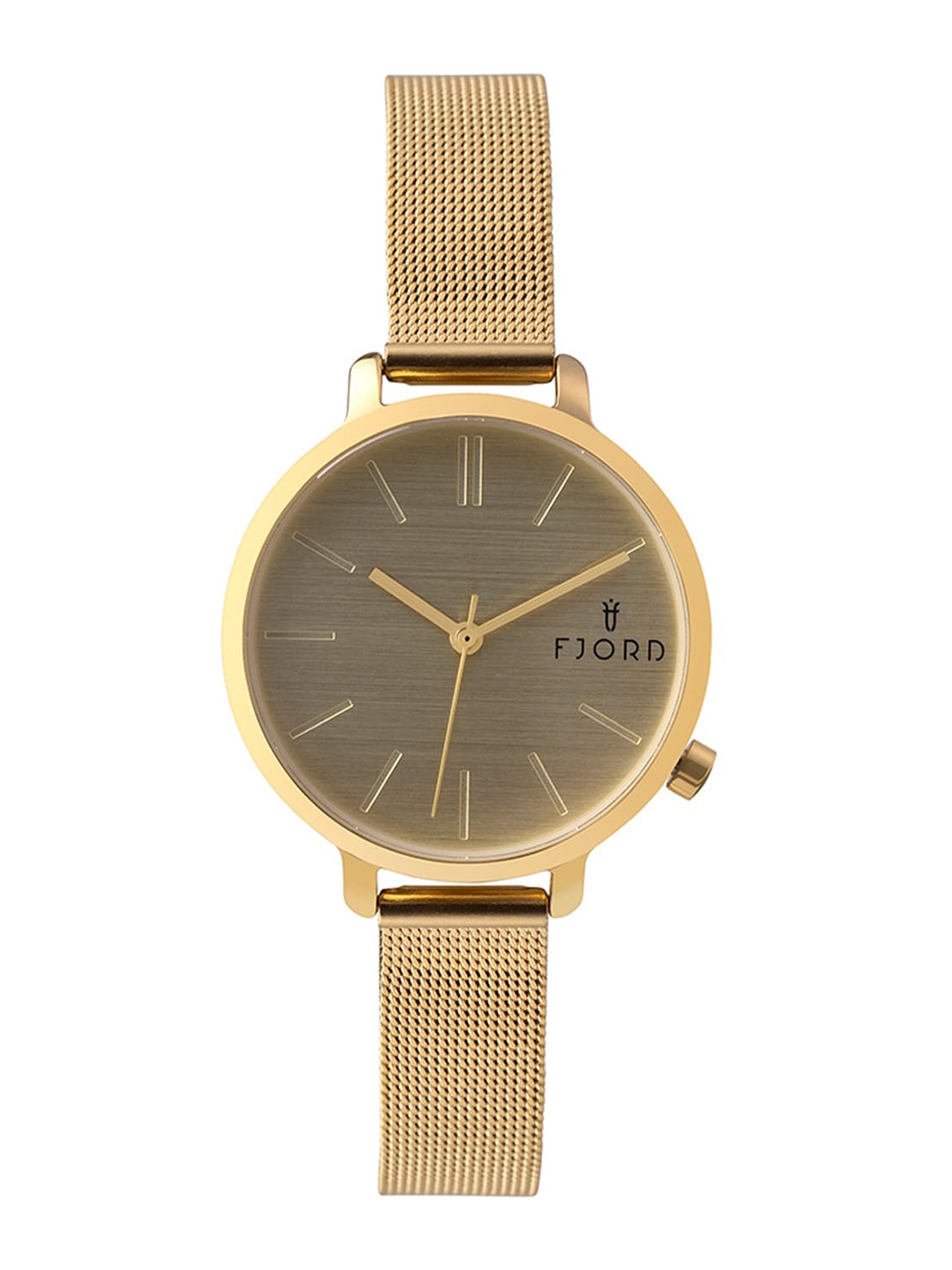 

FJORD Women Gold-Toned & Taupe Analogue Watch FJ-6051-22