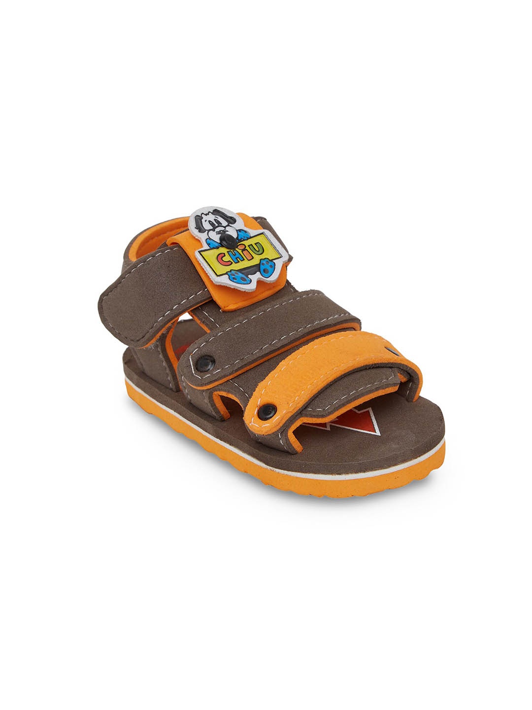 

CHiU Kids Brown & Orange Chu Chu Comfort Sandals