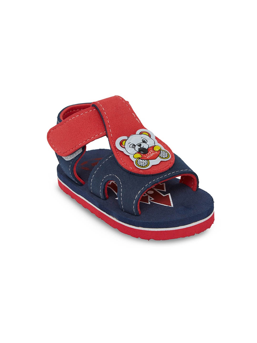 

CHiU Kids Red & Navy Blue Colourblocked Chu Chu Comfort Sandals