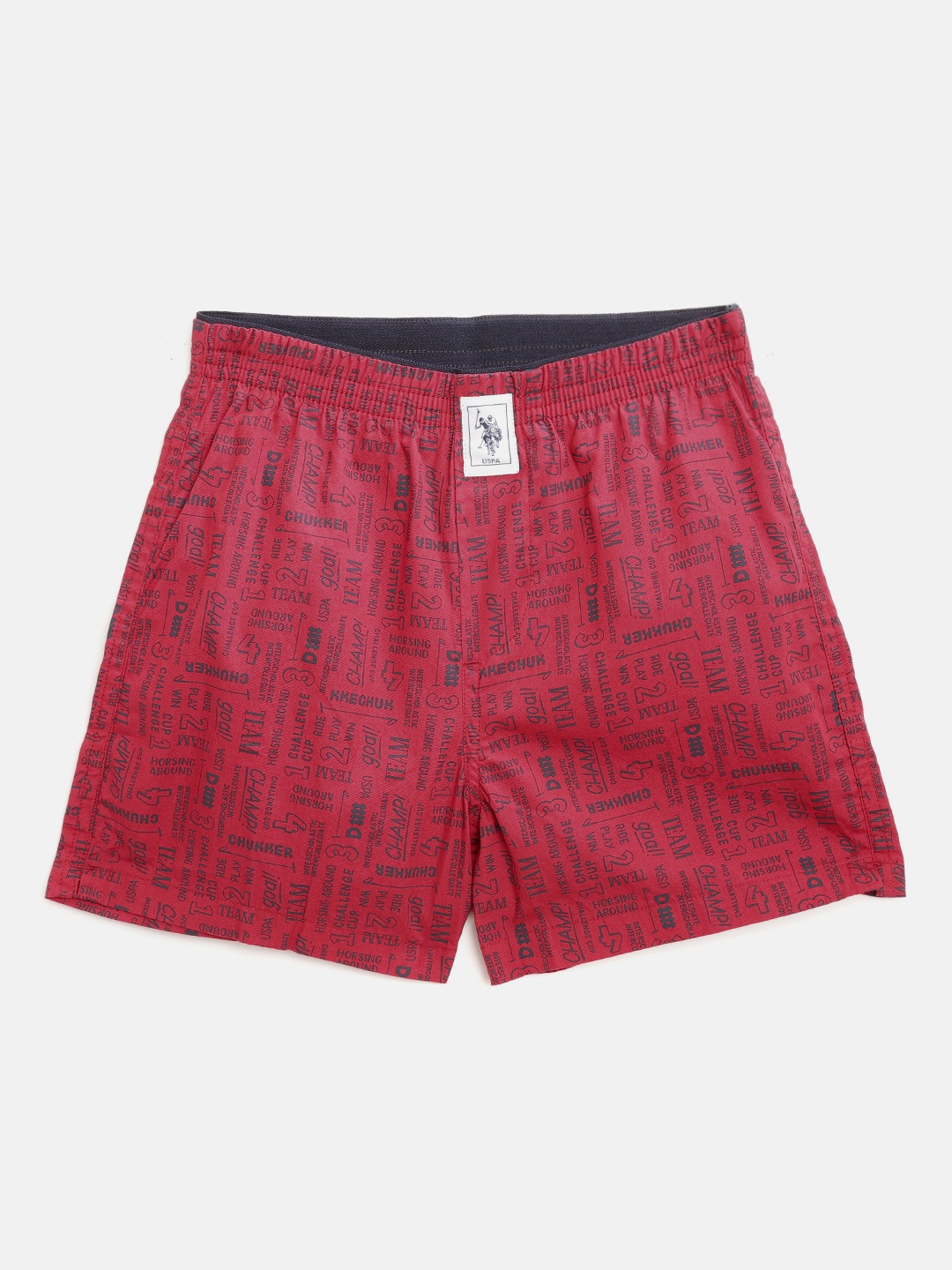 

U.S. Polo Assn. Kids Boys Maroon & Black Printed Boxers 8905202197812