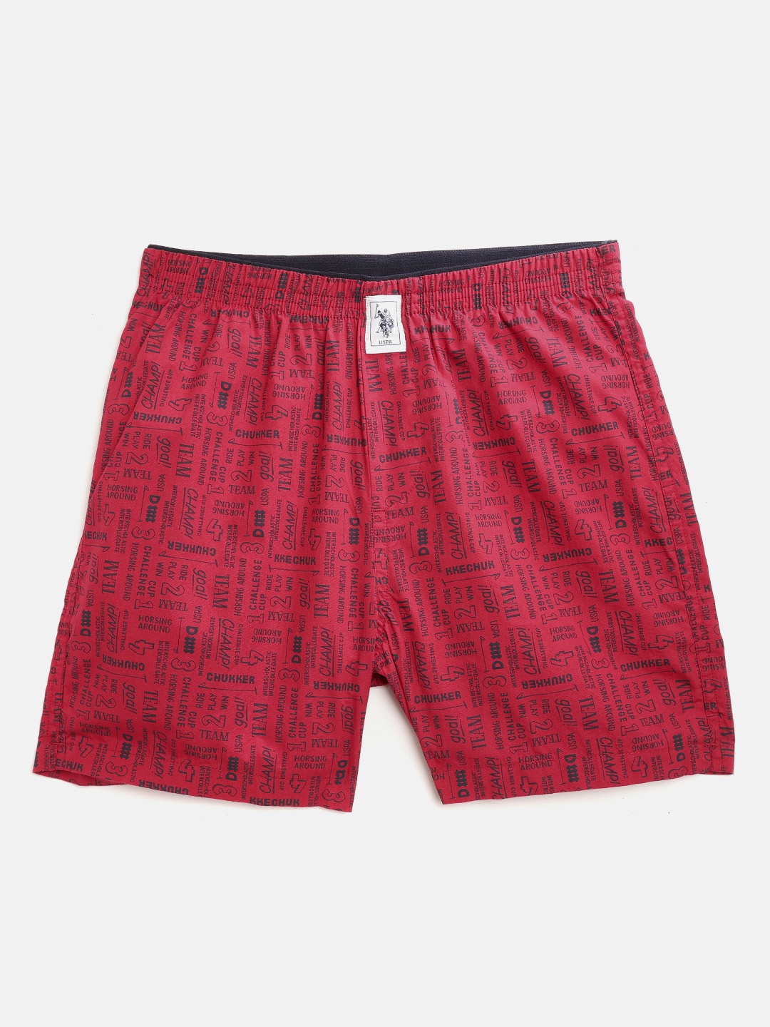 

U.S. Polo Assn. Kids Boys Maroon & Black Printed Boxers 8905202197799