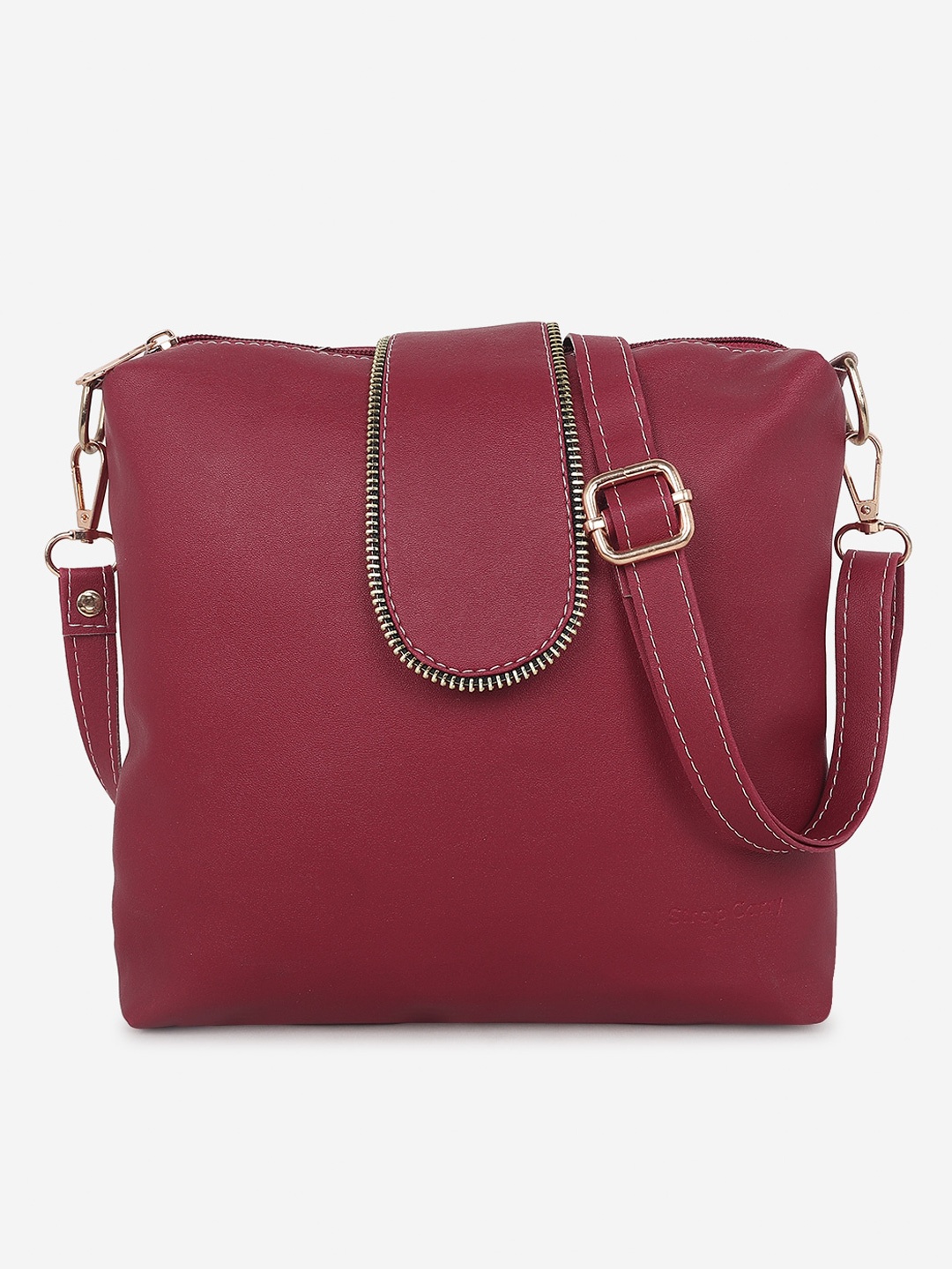 

Stropcarry Maroon Solid Sling Bag