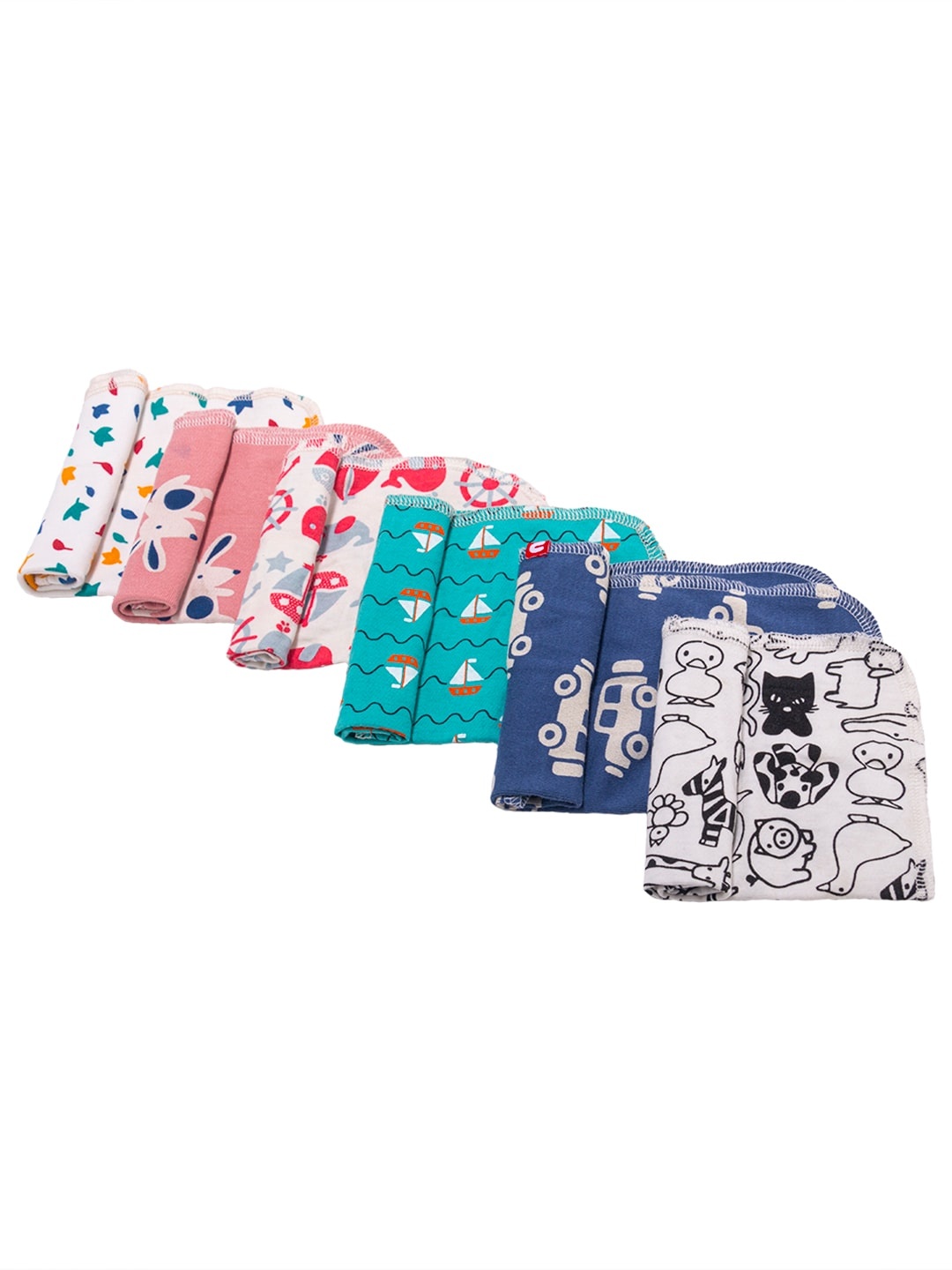 

Nino Bambino Infant Kids Pack Of 6 Assorted Organic Cotton Reusable Nappies
